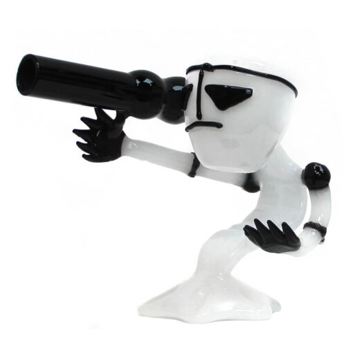 Weiße Bazooka Alien Glasbong 15 cm