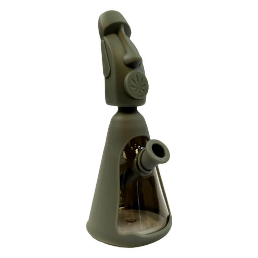 Moai Osterinsel-Kopf-Silikonbong mit abnehmbaren Teilen, 20 cm 3.