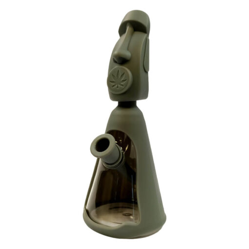 Moai Osterinsel-Kopf-Silikonbong mit abnehmbaren Teilen, 20 cm 1.