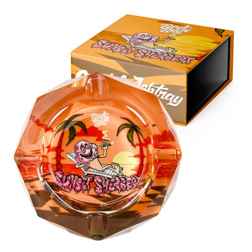 Best Buds Crystal Ashtray with Giftbox Sunset Sherbet 1