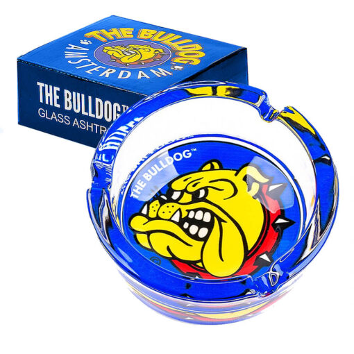 The Bulldog Original Blue Glass Ashtray 1