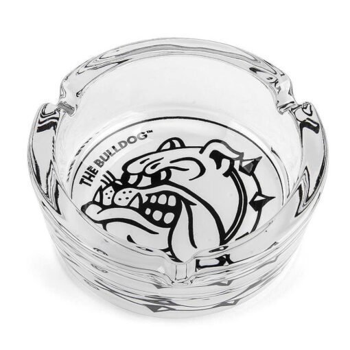 The Bulldog Original White Glass Ashtray 1