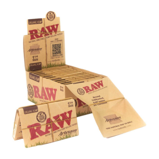 RAW Artesano kingsize slim Blättchen + Tips + Tablett