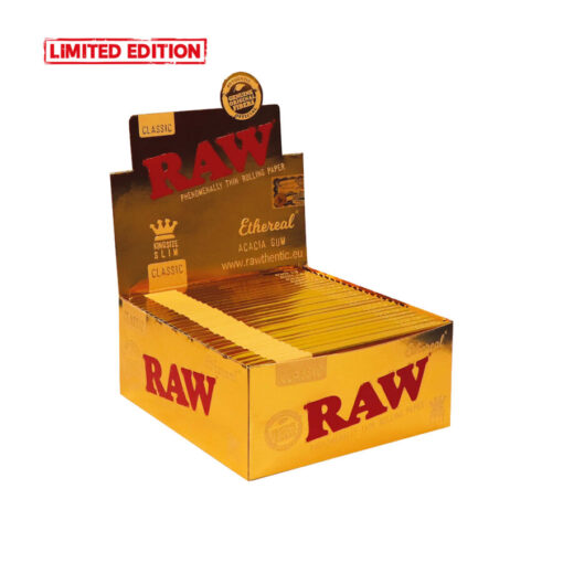 RAW Kingsize Slim Classic Thin Ethereal Acacia Gum Rolling Papers